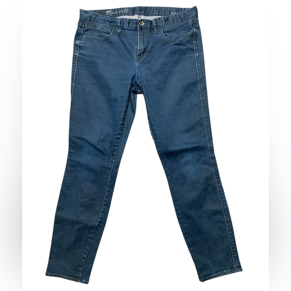 Madewell Skinny Jeans Blue‎ Denim Women Size 30 Wax Finish Style